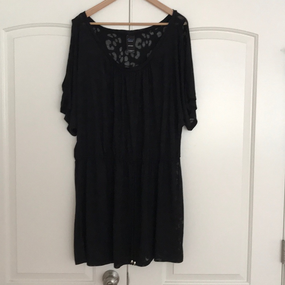 Black swimwear coverup